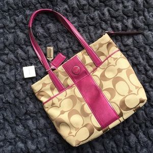 COACH Signature Stripe Tote